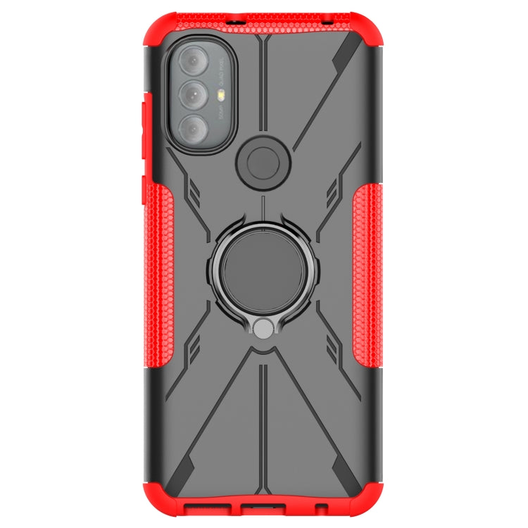 For Motorola Moto G Power 2022 Armor Bear Shockproof PC + TPU Phone Case with Ring Holder