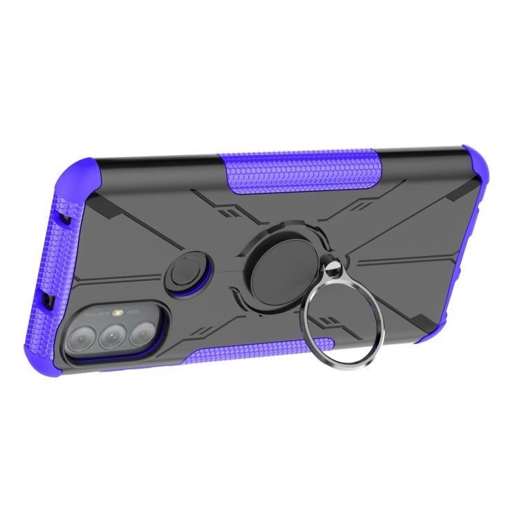 For Motorola Moto G Power 2022 Armor Bear Shockproof PC + TPU Phone Case with Ring Holder