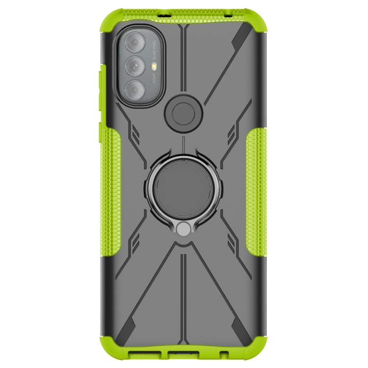 For Motorola Moto G Power 2022 Armor Bear Shockproof PC + TPU Phone Case with Ring Holder