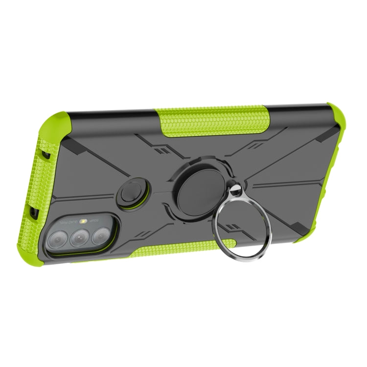 For Motorola Moto G Power 2022 Armor Bear Shockproof PC + TPU Phone Case with Ring Holder