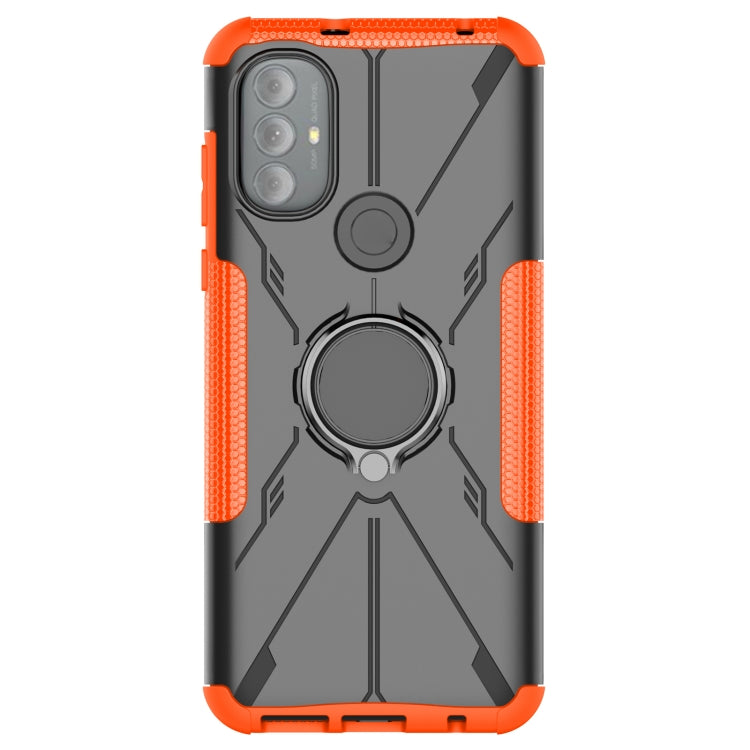 For Motorola Moto G Power 2022 Armor Bear Shockproof PC + TPU Phone Case with Ring Holder