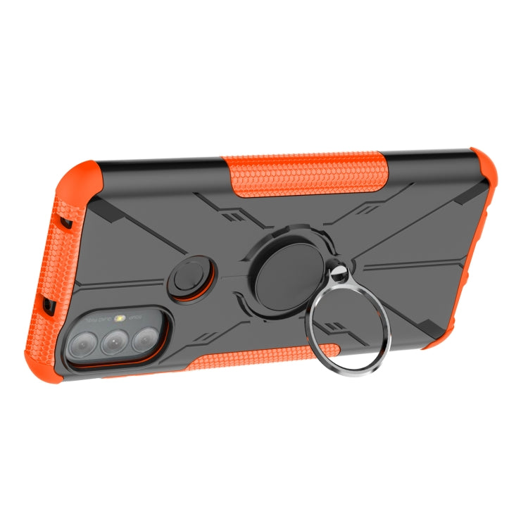 For Motorola Moto G Power 2022 Armor Bear Shockproof PC + TPU Phone Case with Ring Holder