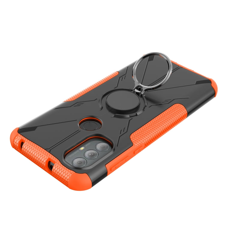 For Motorola Moto G Power 2022 Armor Bear Shockproof PC + TPU Phone Case with Ring Holder