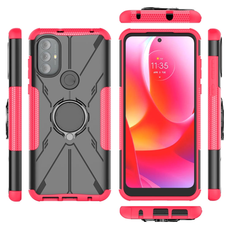 For Motorola Moto G Power 2022 Armor Bear Shockproof PC + TPU Phone Case with Ring Holder