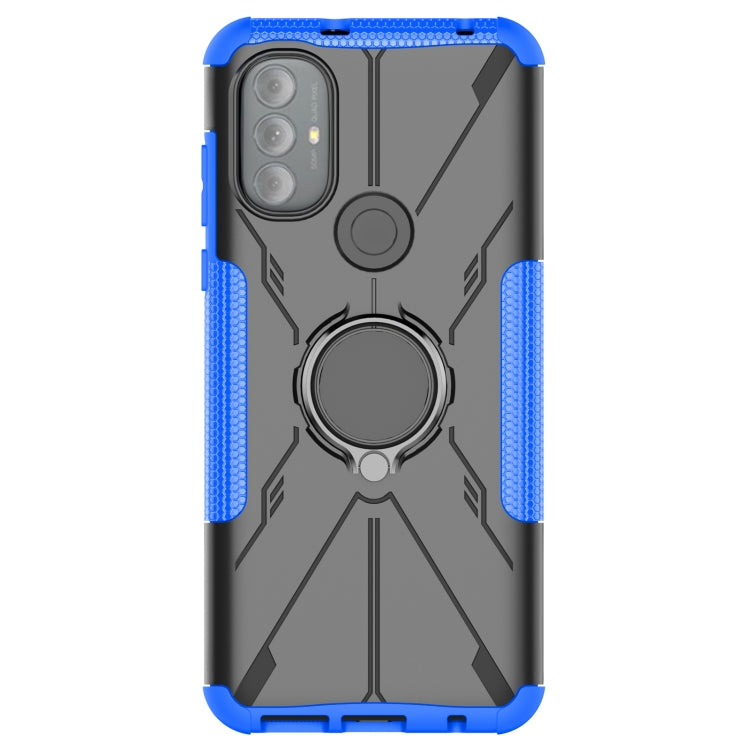 For Motorola Moto G Power 2022 Armor Bear Shockproof PC + TPU Phone Case with Ring Holder