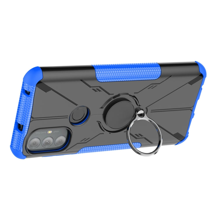 For Motorola Moto G Power 2022 Armor Bear Shockproof PC + TPU Phone Case with Ring Holder