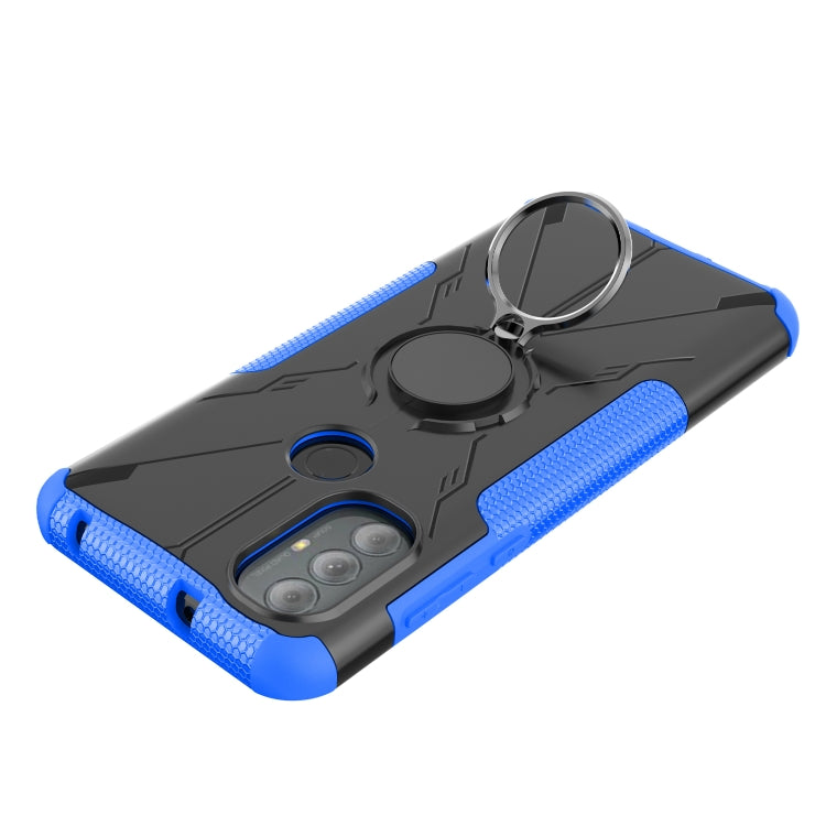 For Motorola Moto G Power 2022 Armor Bear Shockproof PC + TPU Phone Case with Ring Holder