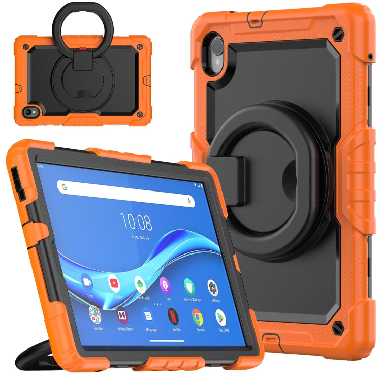 For Lenovo M10 Plus X606F Silicone + PC Holder Tablet Case