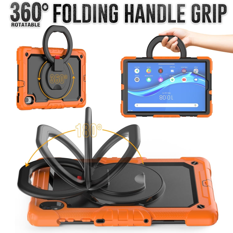 For Lenovo M10 Plus X606F Silicone + PC Holder Tablet Case