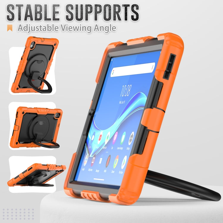 For Lenovo M10 Plus X606F Silicone + PC Holder Tablet Case