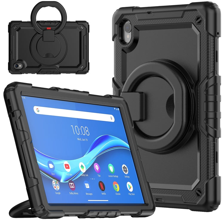 For Lenovo M10 Plus X606F Silicone + PC Holder Tablet Case