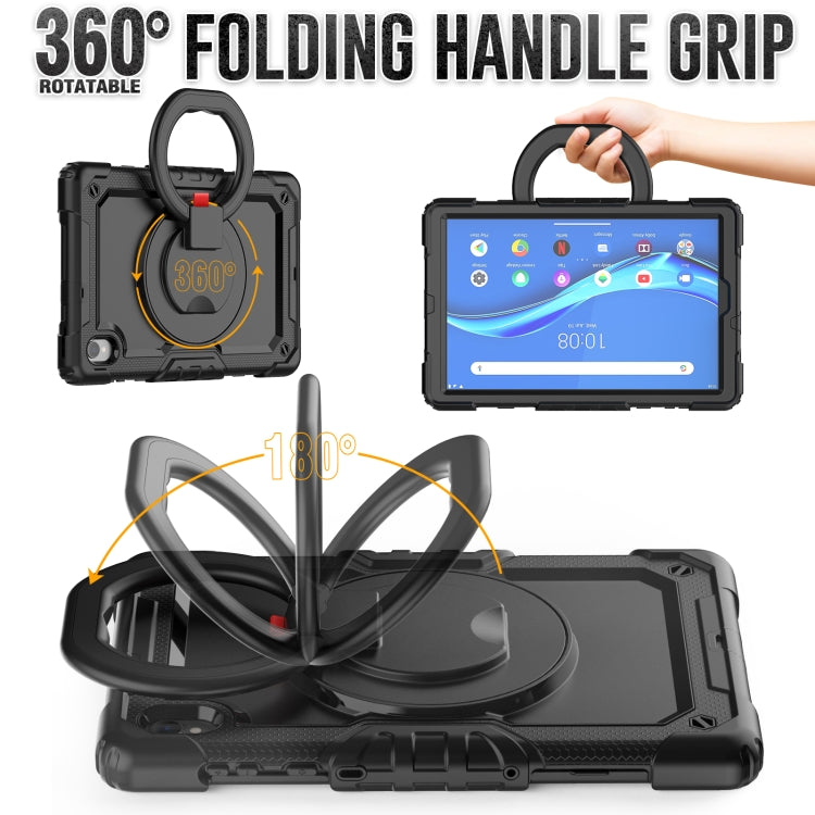 For Lenovo M10 Plus X606F Silicone + PC Holder Tablet Case
