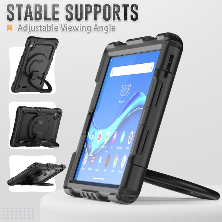 For Lenovo M10 Plus X606F Silicone + PC Holder Tablet Case