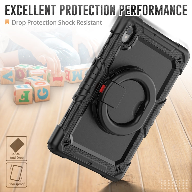 For Lenovo M10 Plus X606F Silicone + PC Holder Tablet Case