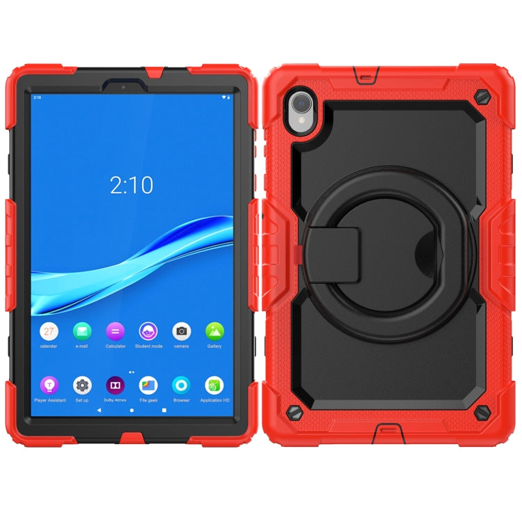 For Lenovo M10 Plus X606F Silicone + PC Holder Tablet Case