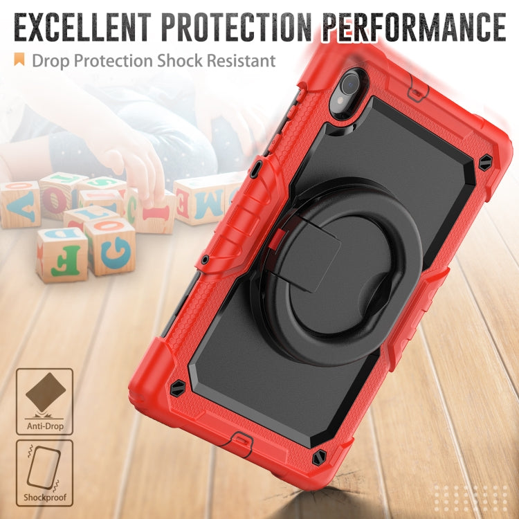 For Lenovo M10 Plus X606F Silicone + PC Holder Tablet Case