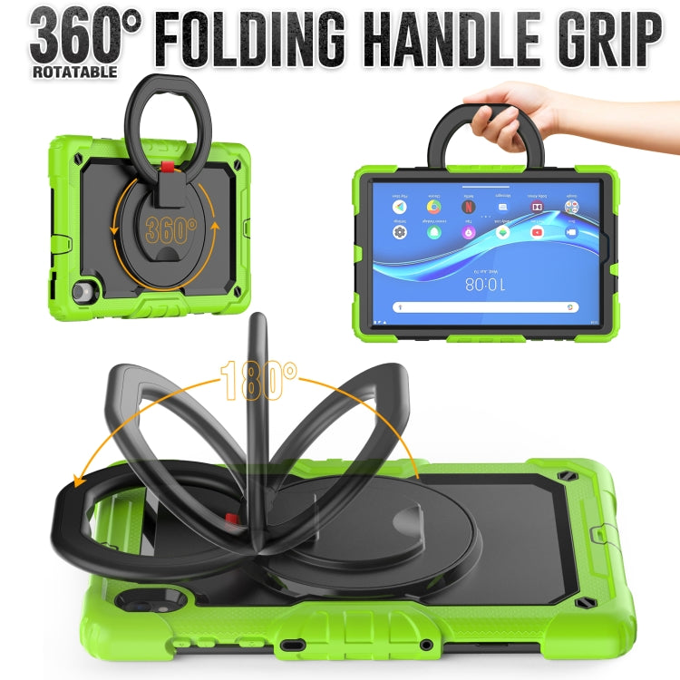 For Lenovo M10 Plus X606F Silicone + PC Holder Tablet Case