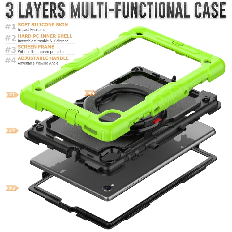 For Lenovo M10 Plus X606F Silicone + PC Holder Tablet Case