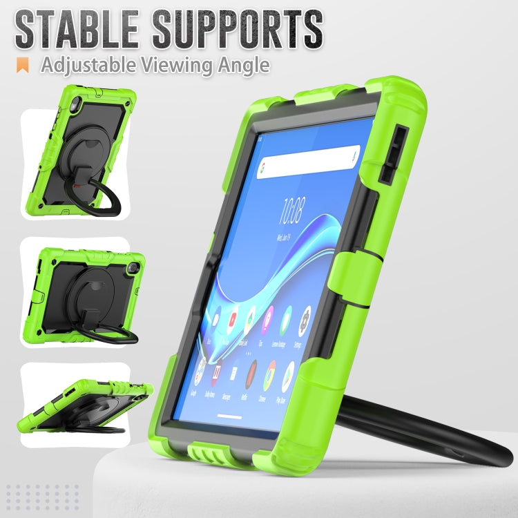 For Lenovo M10 Plus X606F Silicone + PC Holder Tablet Case