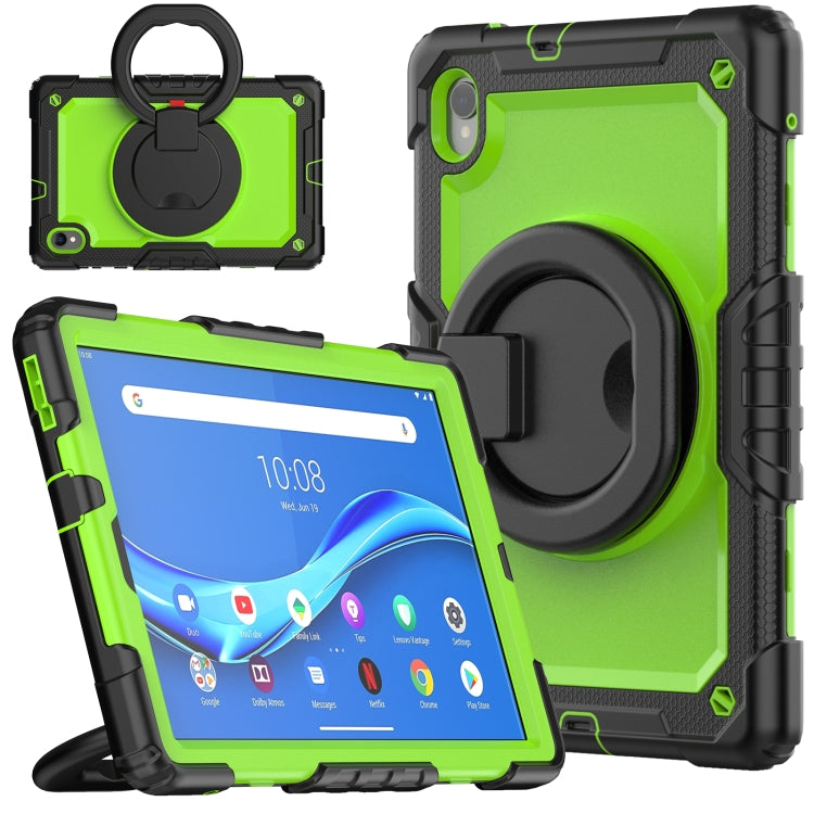 For Lenovo M10 Plus X606F Silicone + PC Holder Tablet Case