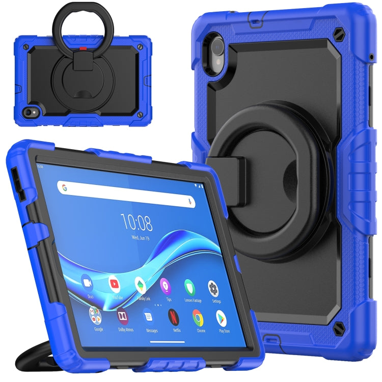 For Lenovo M10 Plus X606F Silicone + PC Holder Tablet Case