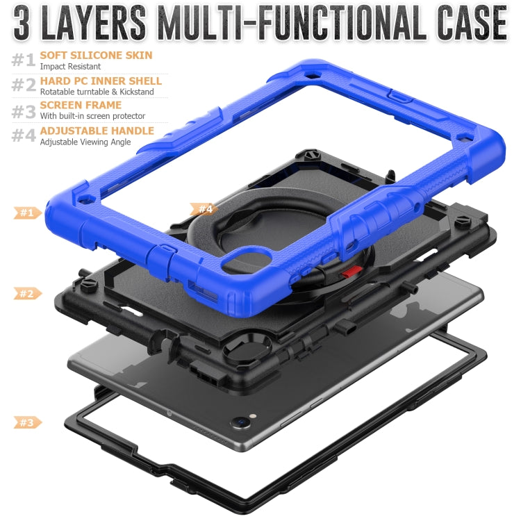 For Lenovo M10 Plus X606F Silicone + PC Holder Tablet Case