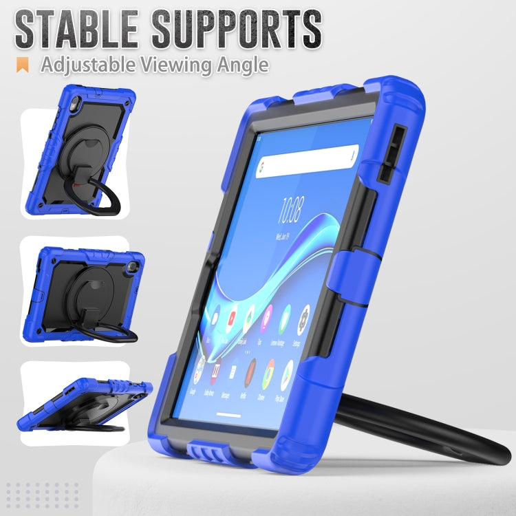 For Lenovo M10 Plus X606F Silicone + PC Holder Tablet Case