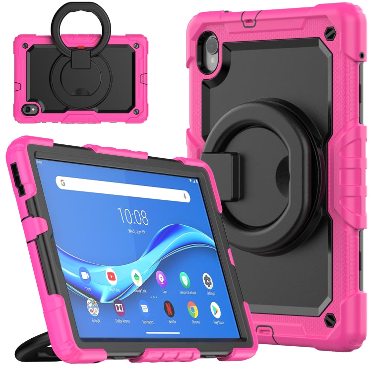 For Lenovo M10 Plus X606F Silicone + PC Holder Tablet Case