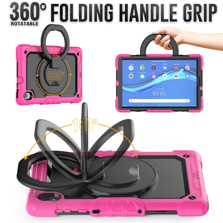 For Lenovo M10 Plus X606F Silicone + PC Holder Tablet Case