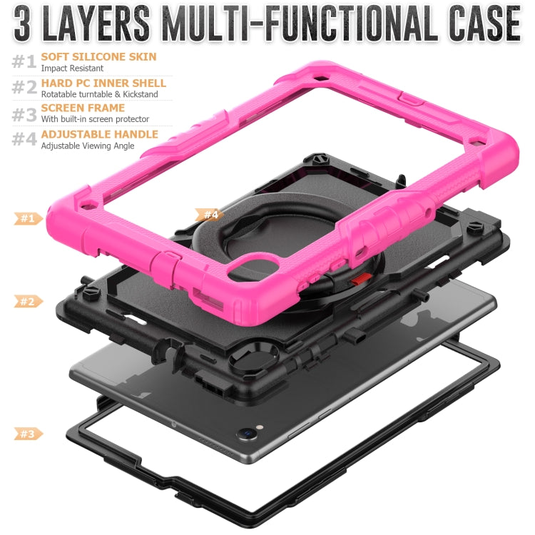 For Lenovo M10 Plus X606F Silicone + PC Holder Tablet Case