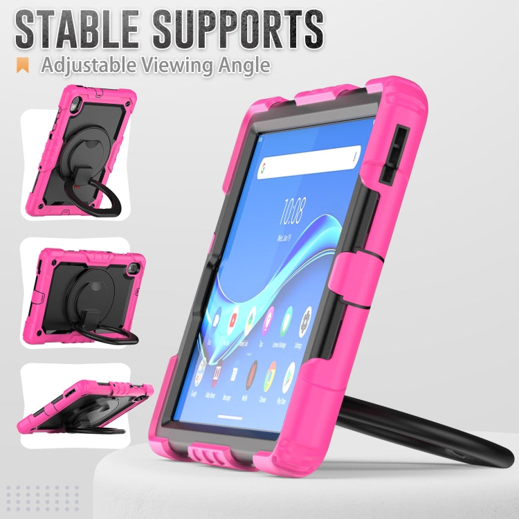 For Lenovo M10 Plus X606F Silicone + PC Holder Tablet Case