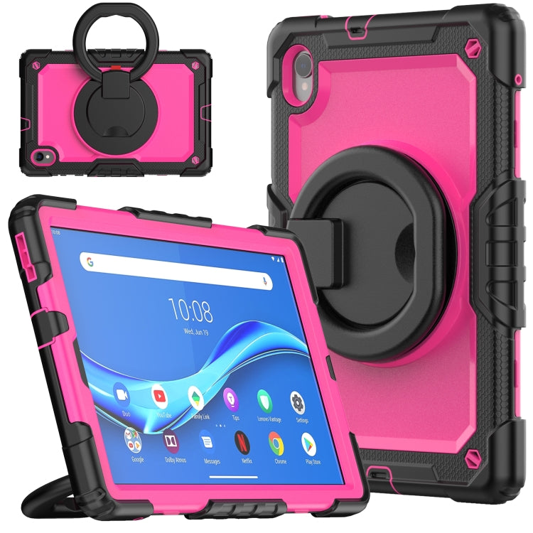 For Lenovo M10 Plus X606F Silicone + PC Holder Tablet Case