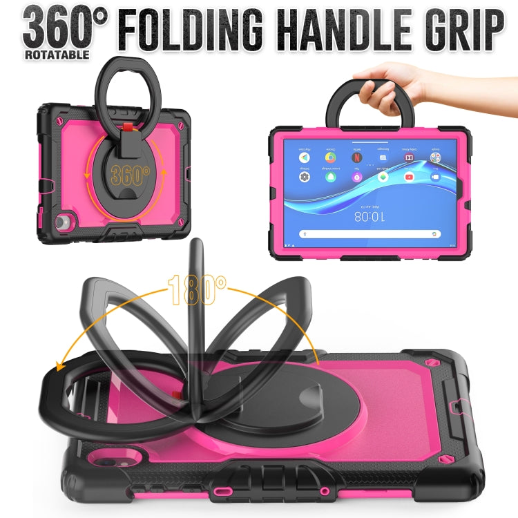 For Lenovo M10 Plus X606F Silicone + PC Holder Tablet Case