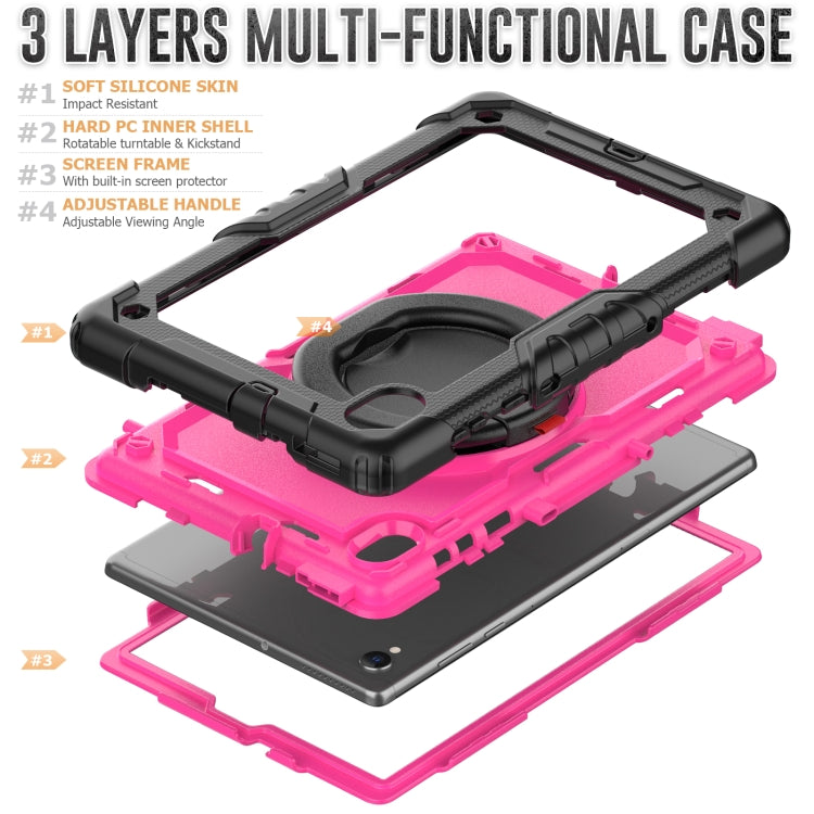 For Lenovo M10 Plus X606F Silicone + PC Holder Tablet Case