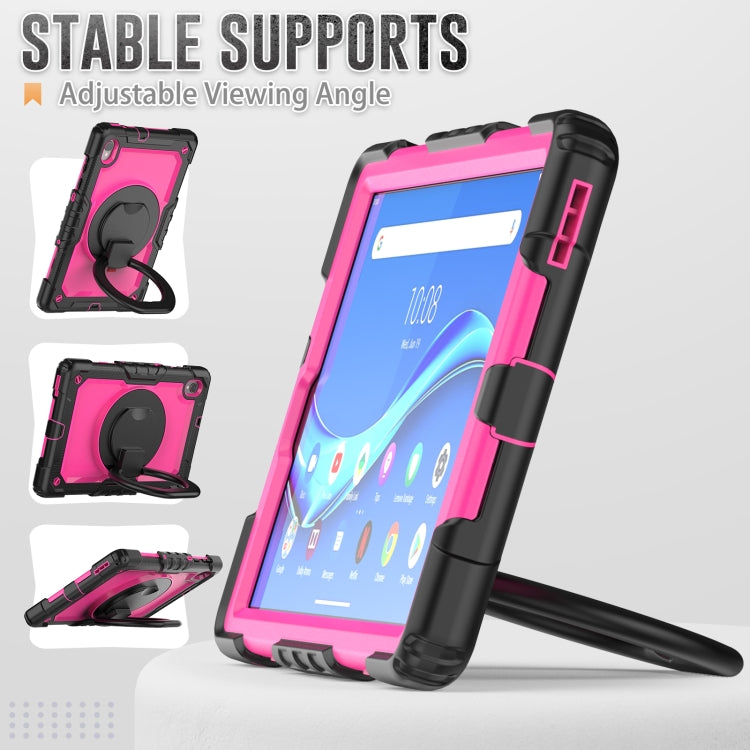 For Lenovo M10 Plus X606F Silicone + PC Holder Tablet Case
