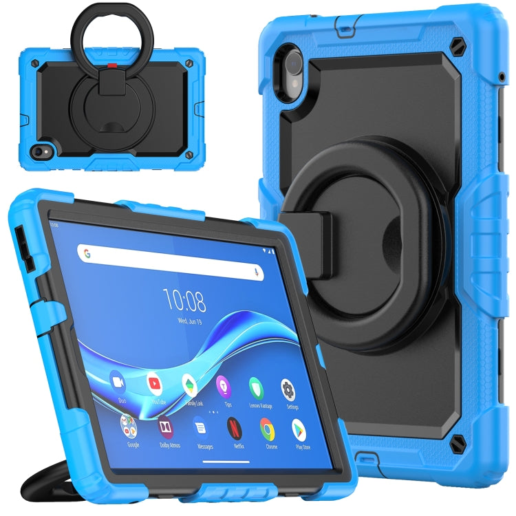 For Lenovo M10 Plus X606F Silicone + PC Holder Tablet Case