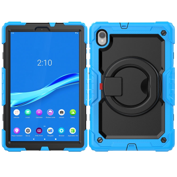 For Lenovo M10 Plus X606F Silicone + PC Holder Tablet Case