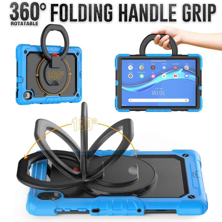 For Lenovo M10 Plus X606F Silicone + PC Holder Tablet Case