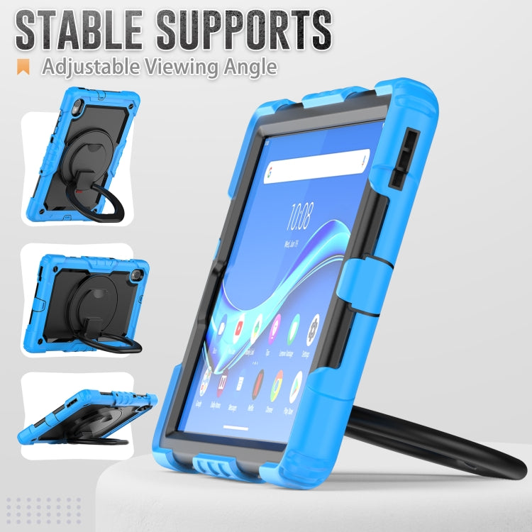 For Lenovo M10 Plus X606F Silicone + PC Holder Tablet Case
