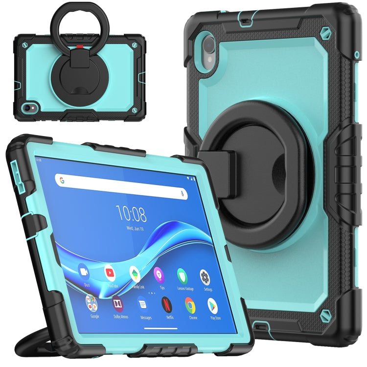 For Lenovo M10 Plus X606F Silicone + PC Holder Tablet Case