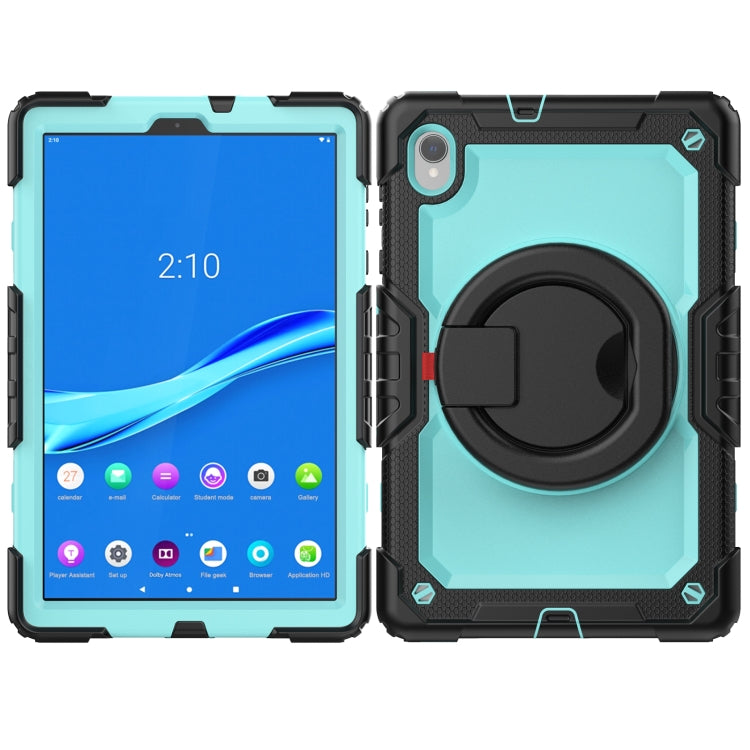 For Lenovo M10 Plus X606F Silicone + PC Holder Tablet Case