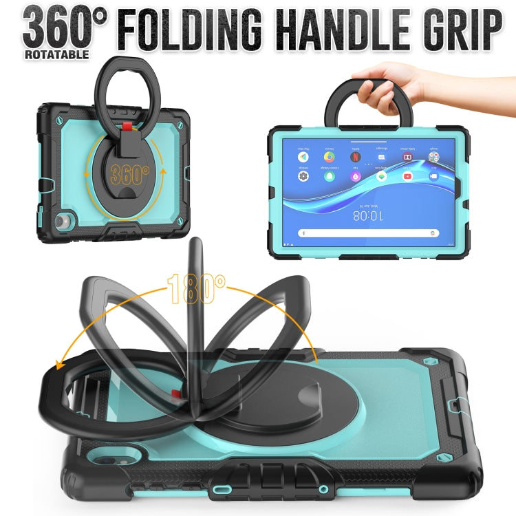 For Lenovo M10 Plus X606F Silicone + PC Holder Tablet Case