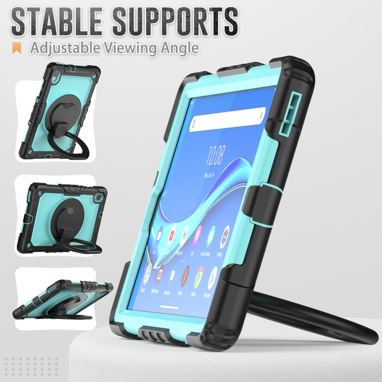 For Lenovo M10 Plus X606F Silicone + PC Holder Tablet Case