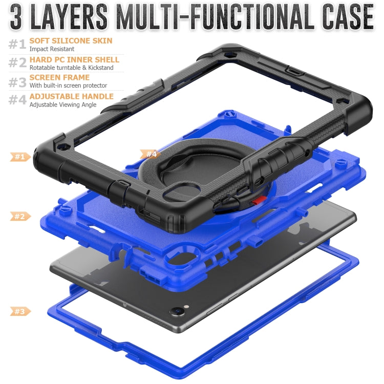 For Lenovo M10 Plus X606F Silicone + PC Holder Tablet Case