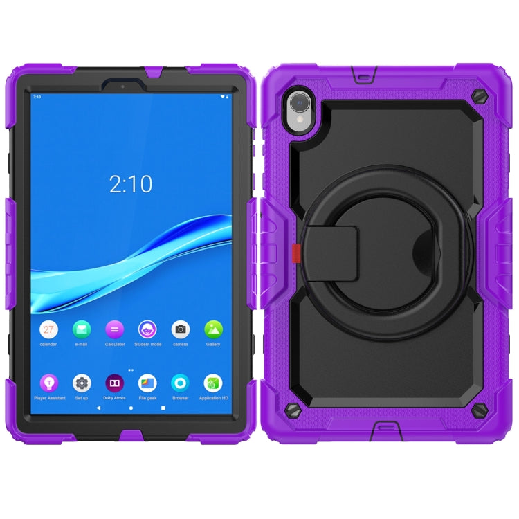 For Lenovo M10 Plus X606F Silicone + PC Holder Tablet Case