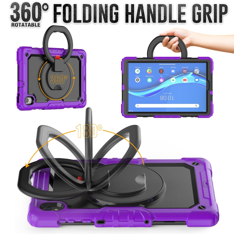For Lenovo M10 Plus X606F Silicone + PC Holder Tablet Case