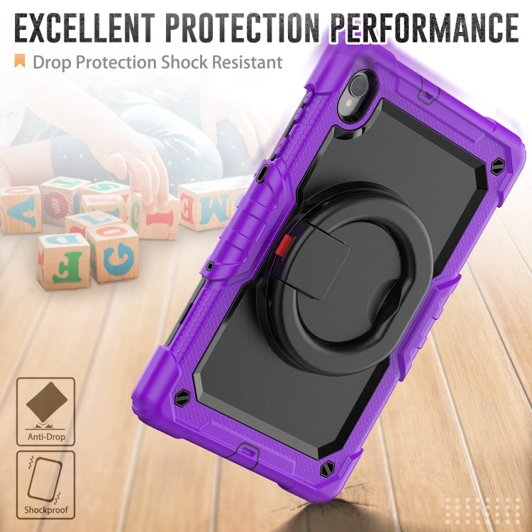 For Lenovo M10 Plus X606F Silicone + PC Holder Tablet Case