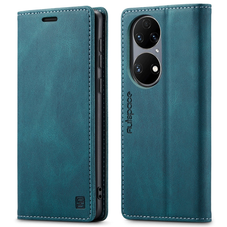 For Huawei P50 AutSpace A01 Skin-feel Crazy Horse Leather Phone Case