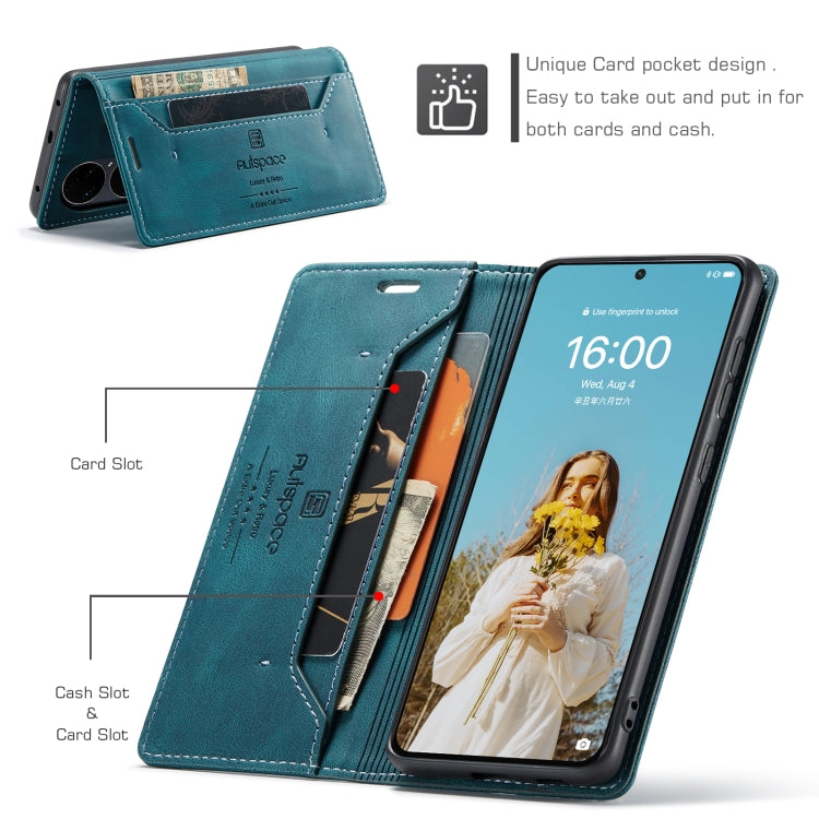 For Huawei P50 AutSpace A01 Skin-feel Crazy Horse Leather Phone Case