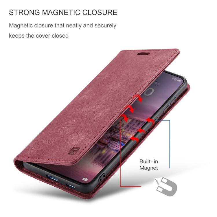 For Huawei P50 AutSpace A01 Skin-feel Crazy Horse Leather Phone Case